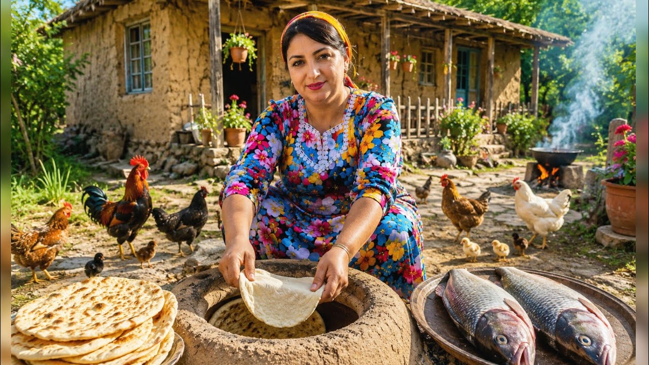 Fresh Fish in a Clay Oven | Authentic Village Life