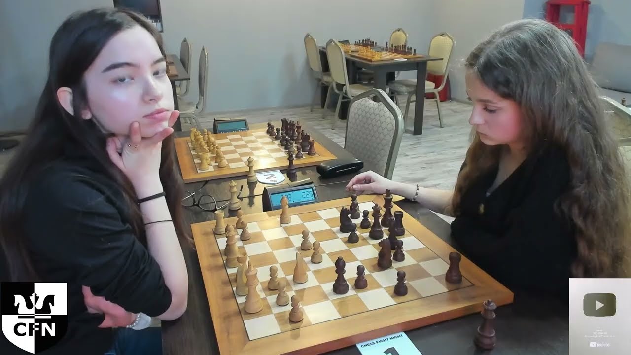 Girl Power on the board. Alina vs Cristina. Chess Fight Night