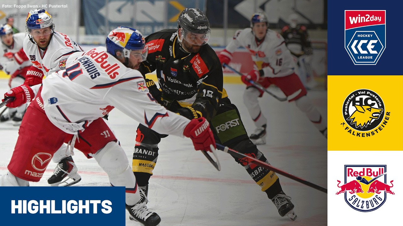 ICE: HC Falkensteiner Pustertal Wölfe vs EC Red Bull Salzburg 2. Spiel | Highlights
