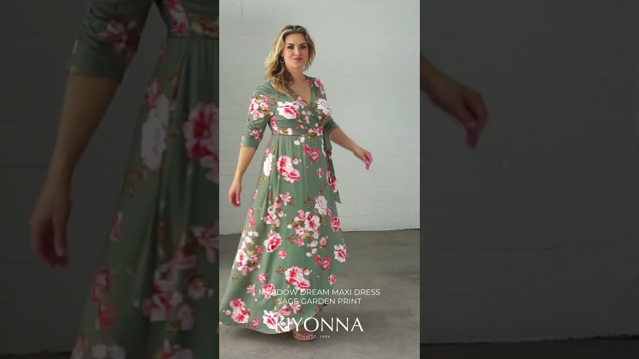 Meadow Dream Maxi Dress by Kiyonna Clothing