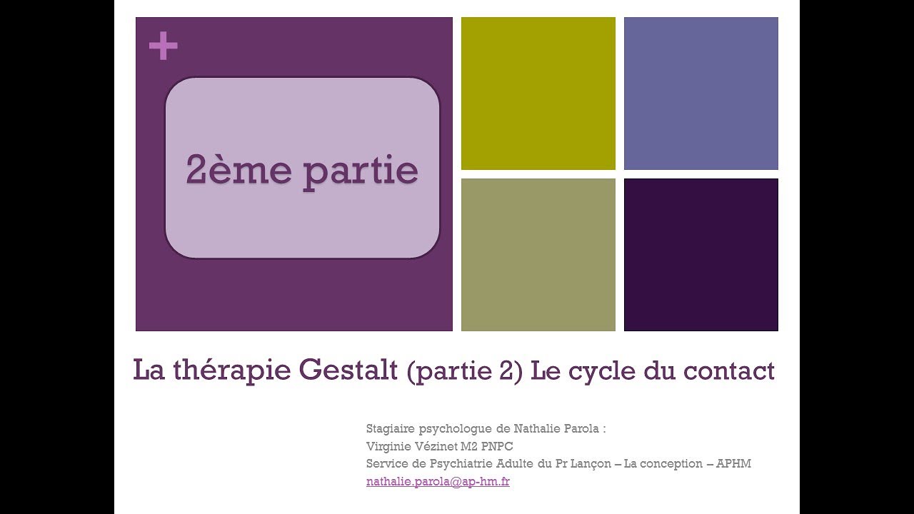 La thérapie Gestalt - Partie 2: le cycle du contact - Virginie VEZINET