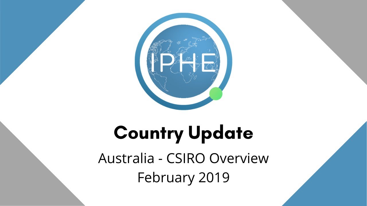 Webinar: CSIRO Overview - Australia Country Update Part 1