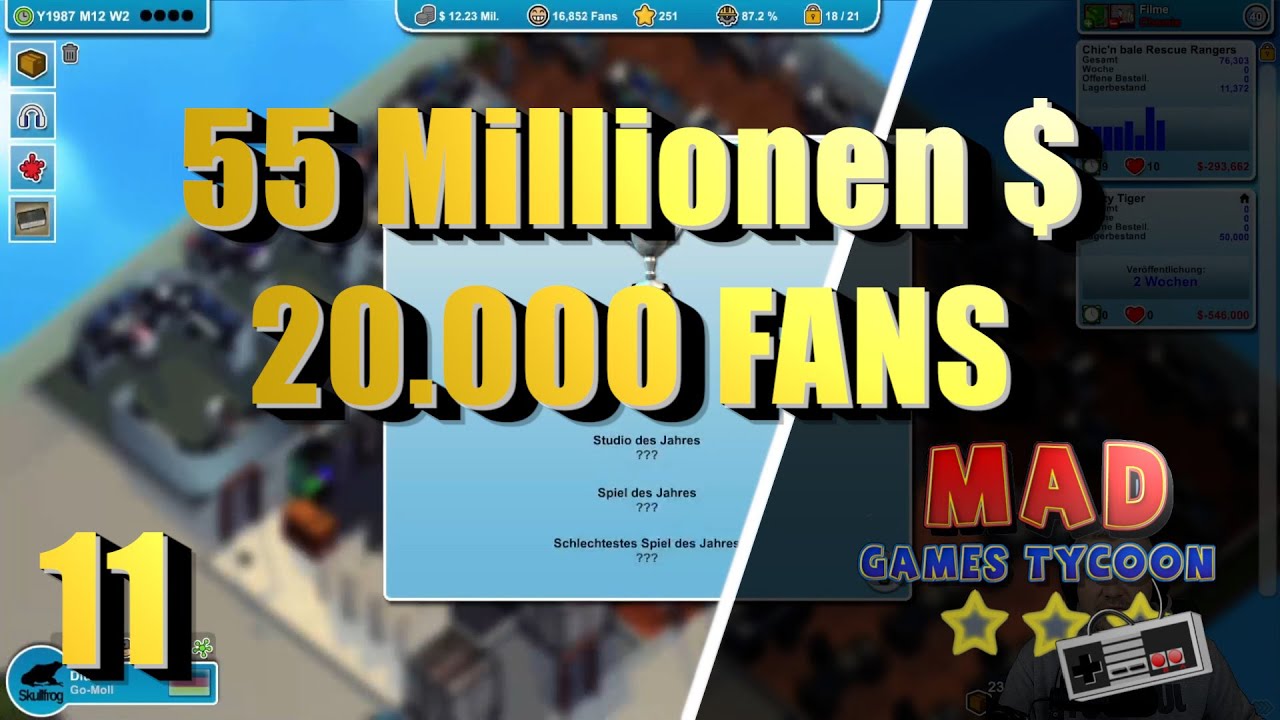 55 Millionen $ 20.000 Fans Mad Games Tycoon Lets Play 11