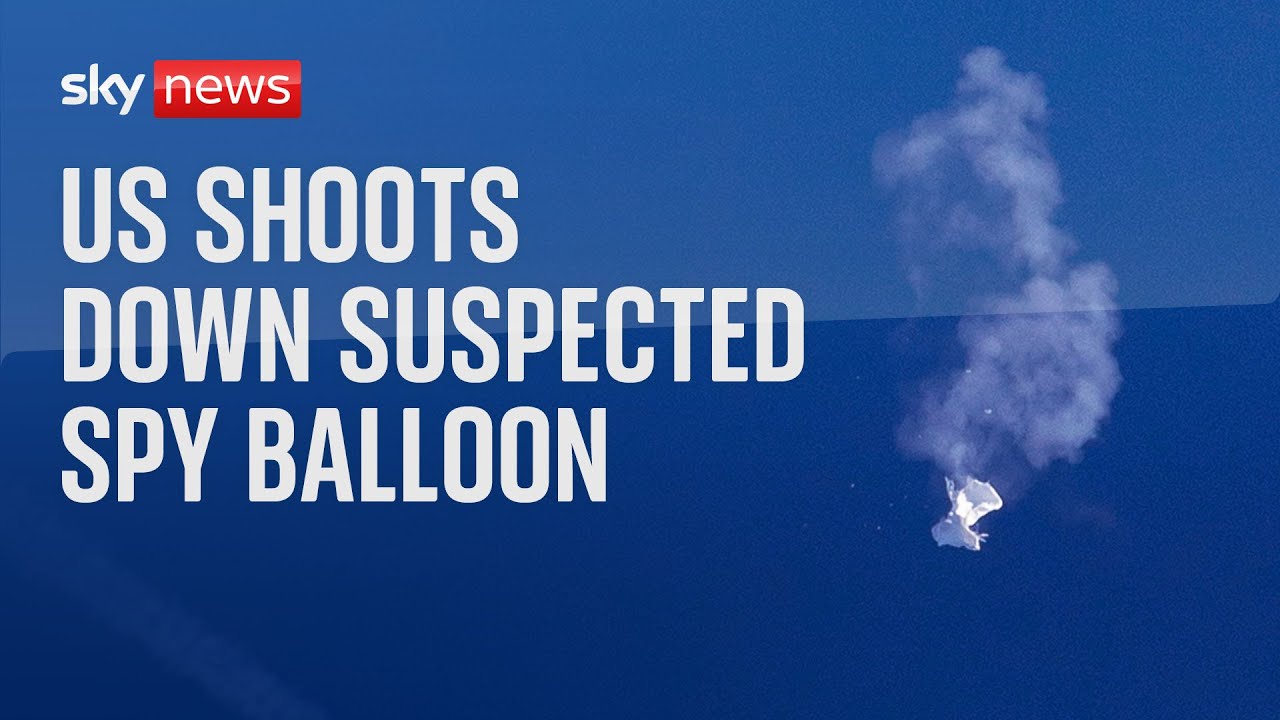 US shoots down suspected Chinese spy balloon