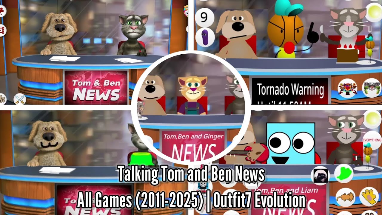 Talking Tom and Ben News - All Games (2011-2025) | Outfit7 Evolution |  PC/Scratch/Android/iOS