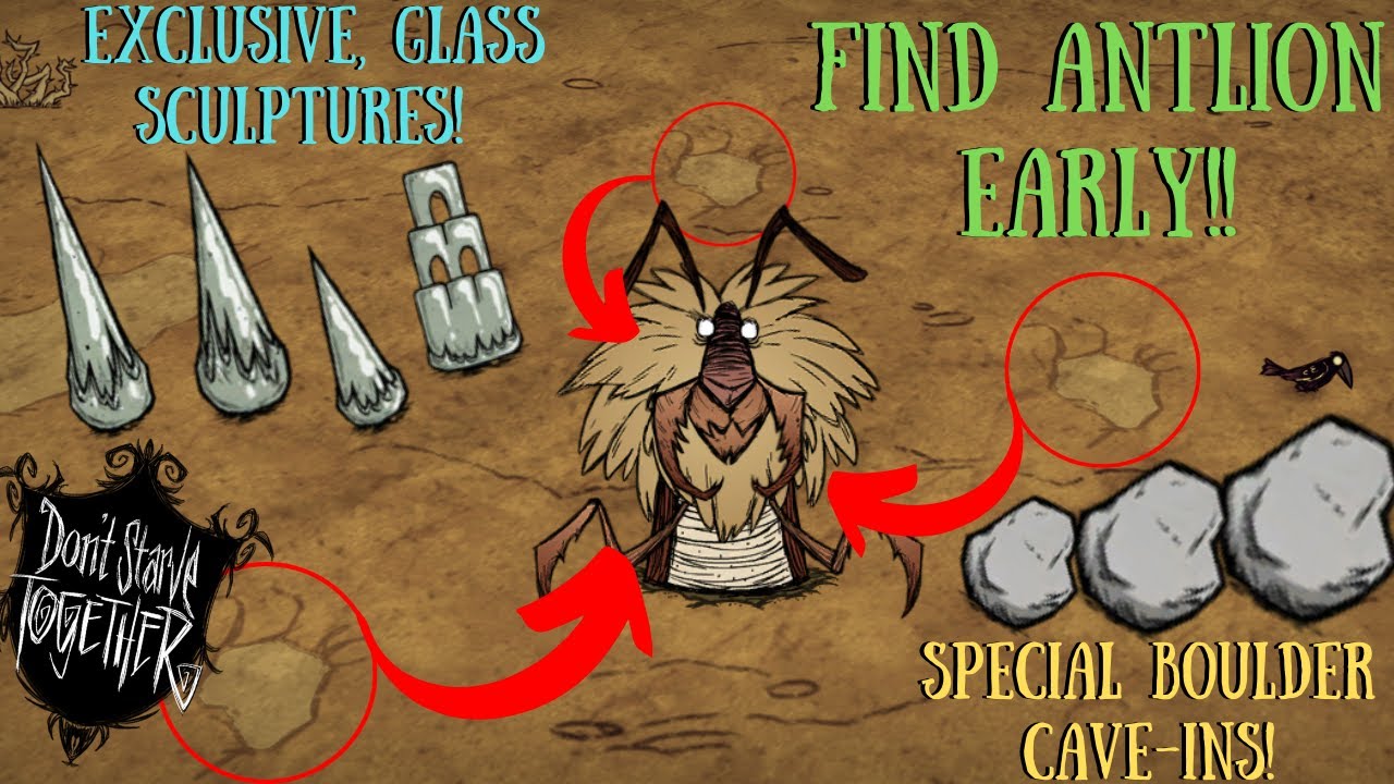 Find Antlion Before Summer + Her Glass Sculptures & Boulders - Don't Starve Together Guide