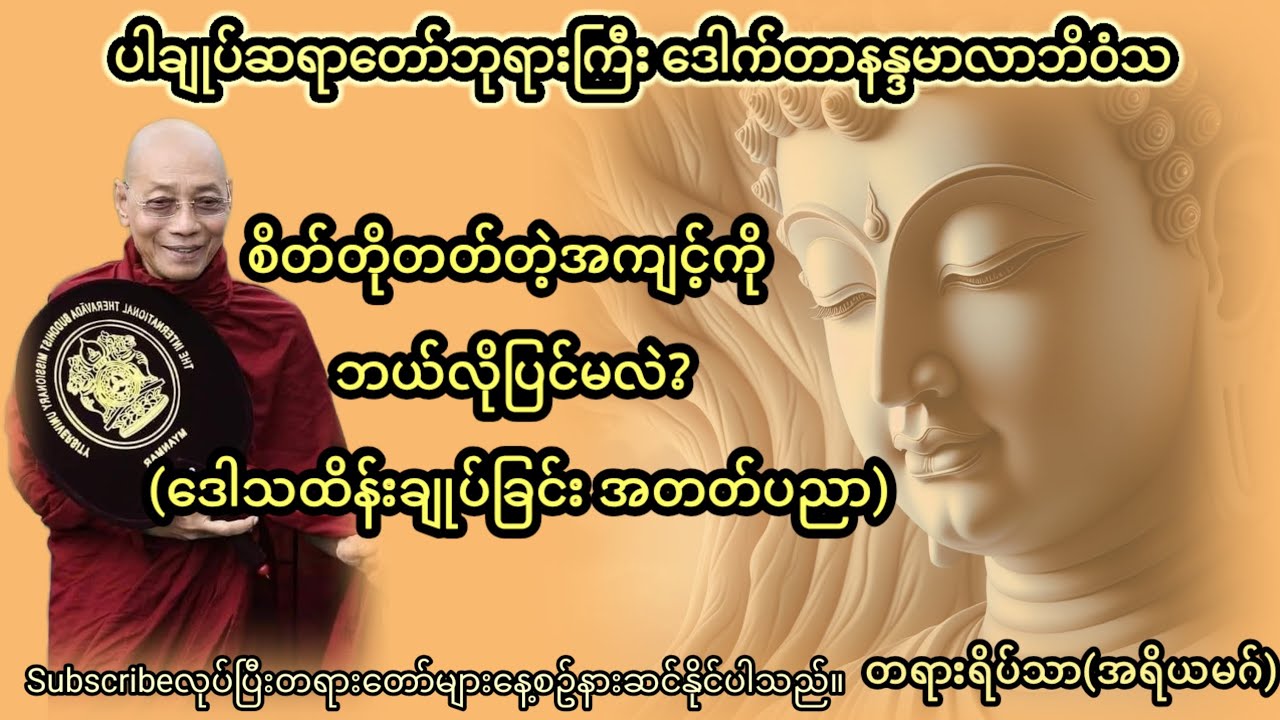 အမျက်ဒေါသကိုဘယ်လိုထိန်းချုပ်မလဲ#ပါချုပ်ဆရာတော်တရားများmp3 #subscribe #myanmaryoutubechannel 