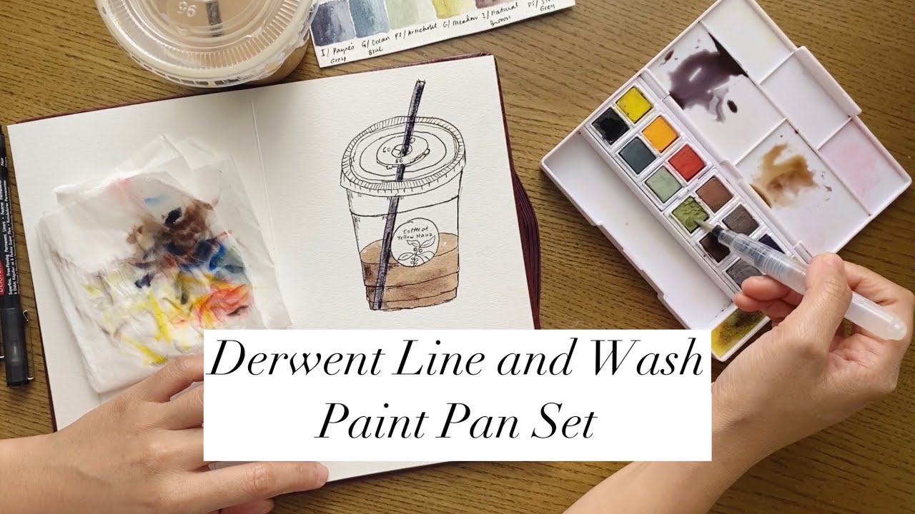 Derwent Line and Wash Paint Pan Set