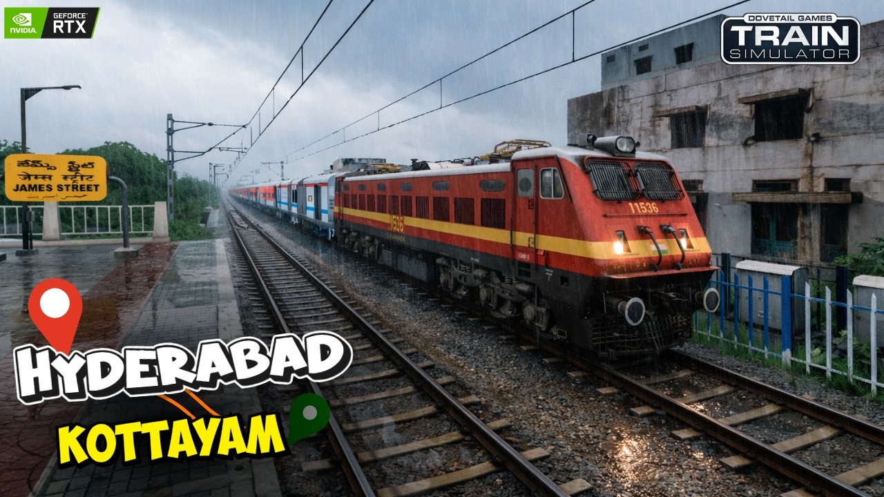 Hyderabad – Kottayam Special Fare Express 🚆 | SCR Realistic Run | RailWorks Tamil Gameplay 🔥