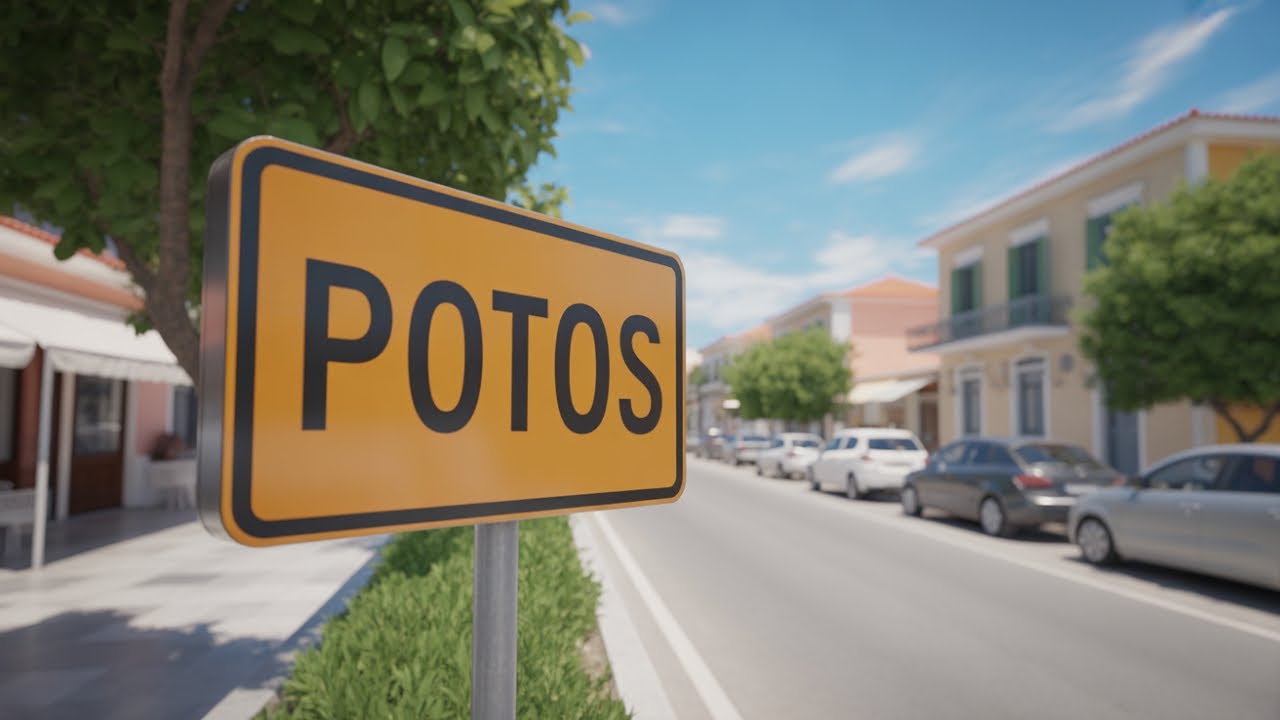 Potos - Thassos island - walking tour - magistral road.