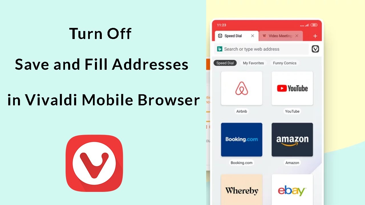 How to Turn Off Save and Fill Addresses in Vivaldi Mobile Browser?