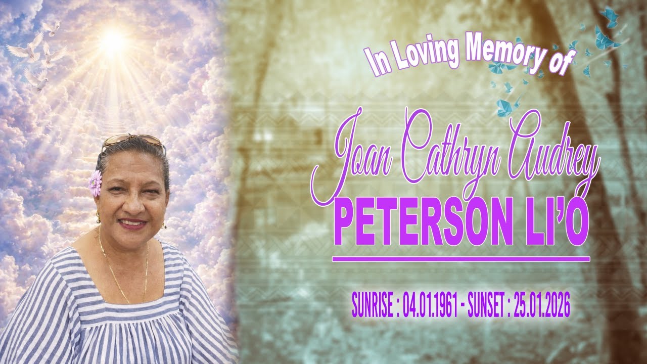 Funeral Service of Joan Cathryn Audrey Peterson Li'o