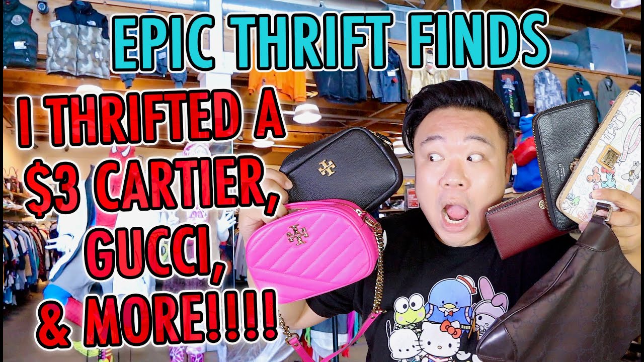 I THRIFTED $3 CARTIER, GUCCI, & MORE!!!! EPIC THRIFT FINDS!