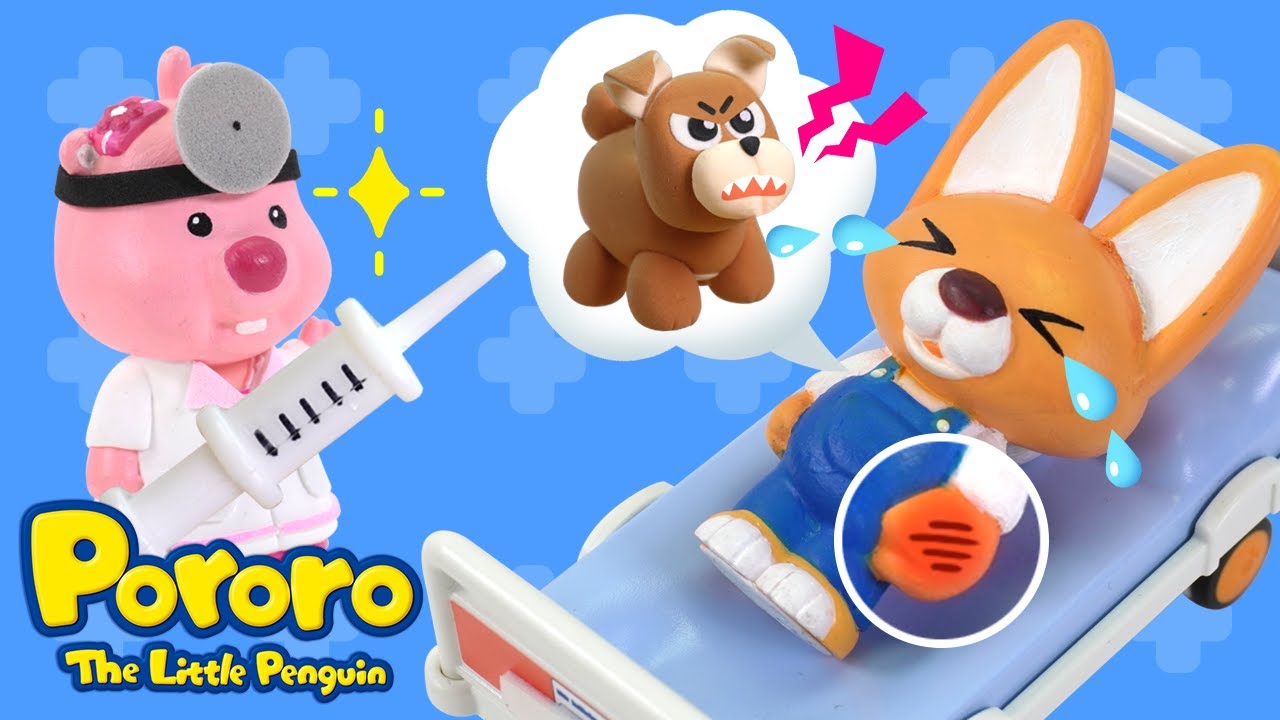 Eddy Gets a Dog Bite 🐶 | Pororo & Loopy Hospital Play🏥  | Healthy Habits for Kids