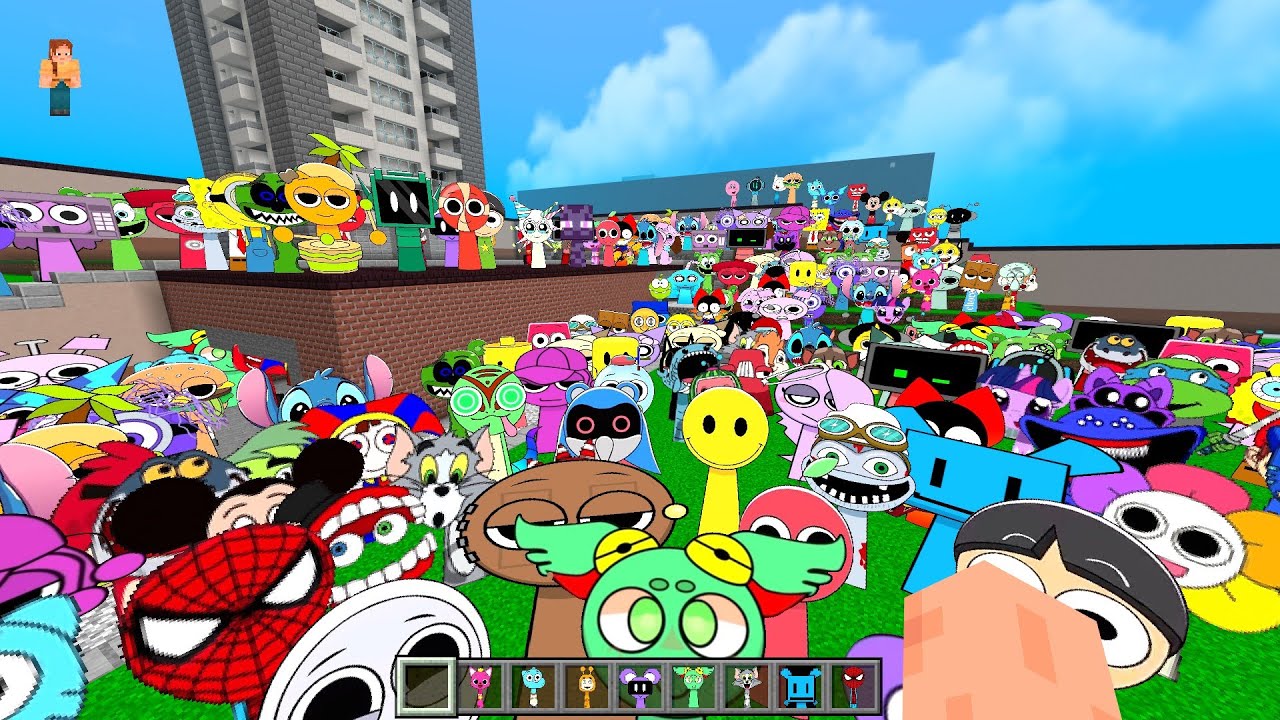 Too Much SPRUNKI OC Nextbots in Maze Minecraft PE