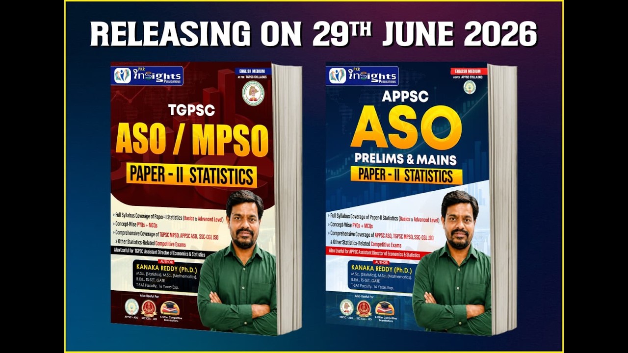 📚 Books Releasing LIVE | APPSC & TGPSC ASO/MPSO Paper-II Statistics Books | June 29, 2026 | 5 PM