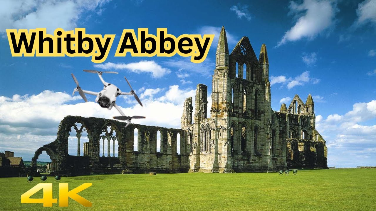 Whitby Abbey Dracula's Trail Scarbourgh DJI Mini 4 Pro 
