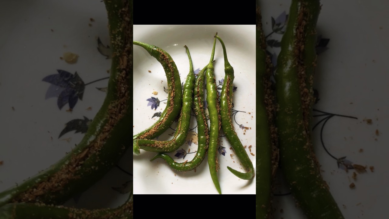 stuffed green chillies recipe| bharwa mirchi recipes| Mirchi | #shorts #ytshorts