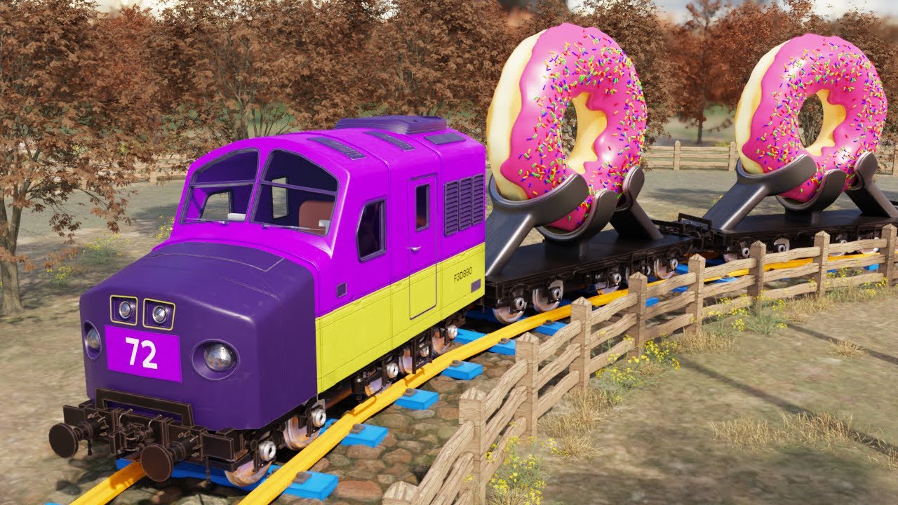 Let's STOP the TRAIN - The DONUT TRAIN - Lego City Movies- Choo Choo Train Kids Videos