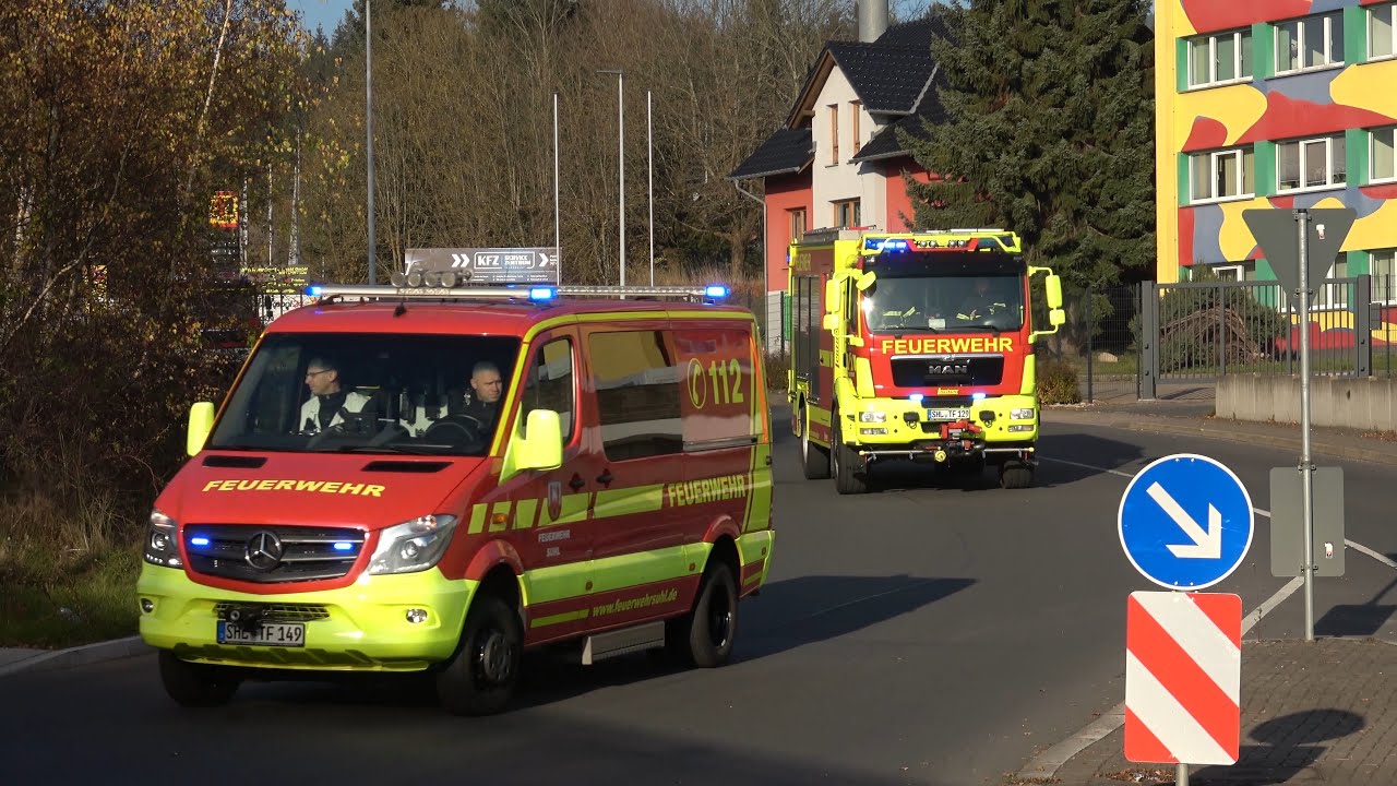 [☢️ Gefahrgutunfall im Tunnel Berg Bock] Einsatzfahrten 🚒💨 zur Großübung in Suhl am 09.11.2024