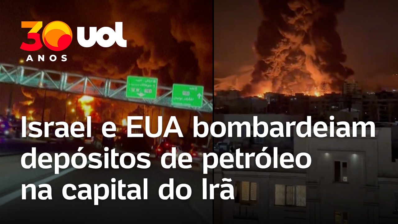 Guerra no Irã: Israel e EUA bombardeiam depósitos de petróleo em Teerã; veja vídeos