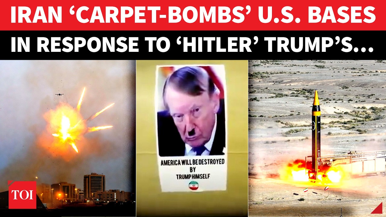 US Bases &lsquo;CARPET-BOMBED&rsquo; By IRGC; Iran Calls It Response To &lsquo;Hitler&rsquo; Trump&rsquo;s New &lsquo;Trigger&rsquo; | Watch