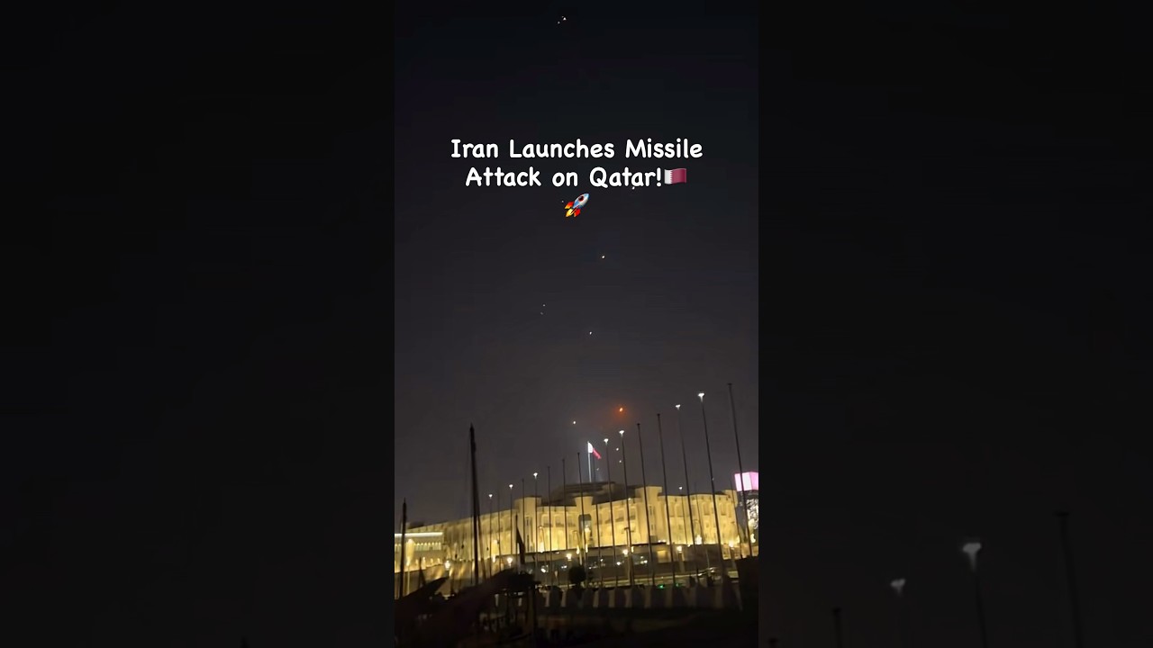 Iran Launches Missile Attack on Qatar!🇶🇦 #qatar #iran #israel #usa #war #shortvideo #shorts