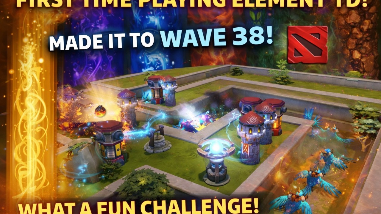 I Tried Element TD in Dota 2 for the First Time… Made It to Wave 38!