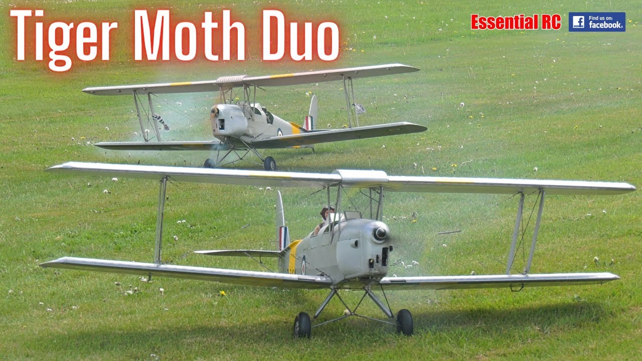 de Havilland Tiger Moth Duo | Nitro/Glow powered RC formation flying