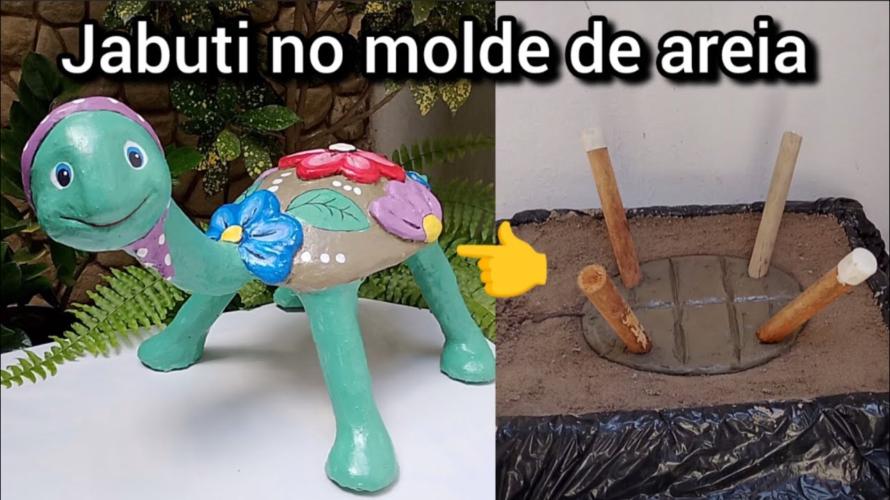 Jabuti no molde de areia / Jabuti de cimento 