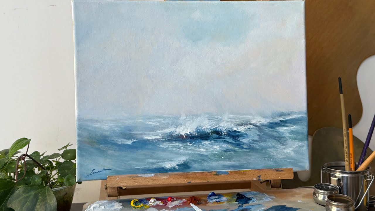 Replay 🎨Impressionist Oil Painting Live｜Light and Movement Between Sea and Sky｜Relaxing Art Stream
