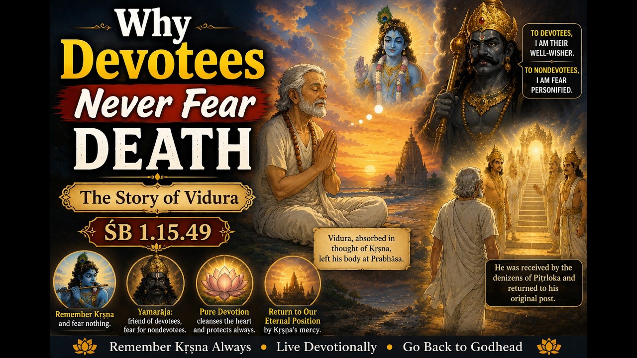 Why Devotees Never Fear Death || The Story of Vidura || SB 1.15.49 || H.G. Ekanta Das