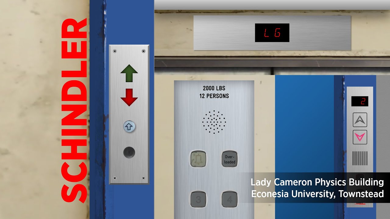 Modernised: 1960s Schindler @ Lady Cameron Phy Bldg., Econesia Uni. Townstead