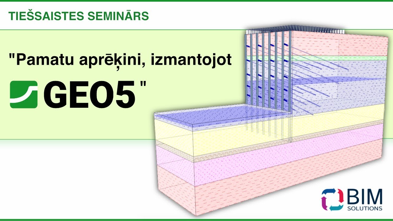 Pamatu aprēķini, izmantojot GEO5
