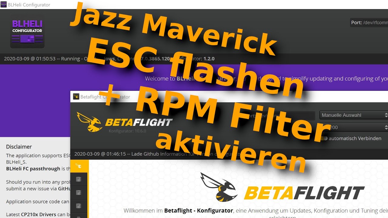 BetaFlight RPM Filter + ESC flashen | JESC? Jazz Maverick? 48 kHz??