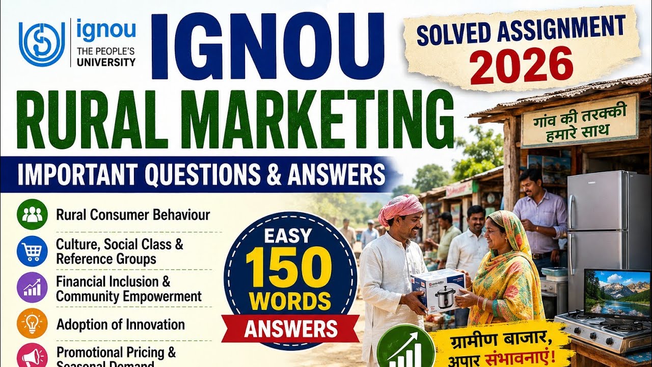MMPM008 Rural Marketing Solved Assignment 2026 | Important Questions & Answers | Easy Notes IGNOU