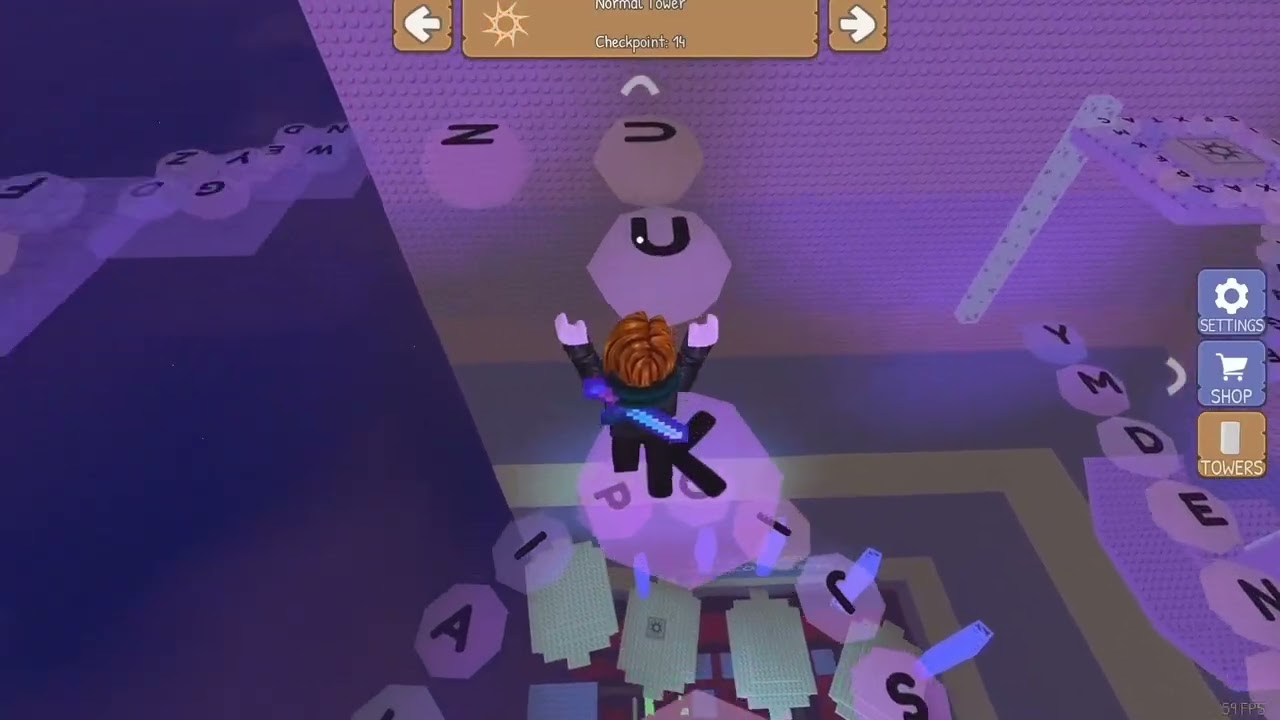 Playing an asmr keyboard tower obby! 