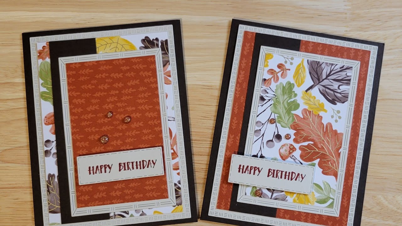 Simple Birthday Card using The Right Words and Gathering Together DSP from Stampin' Up!