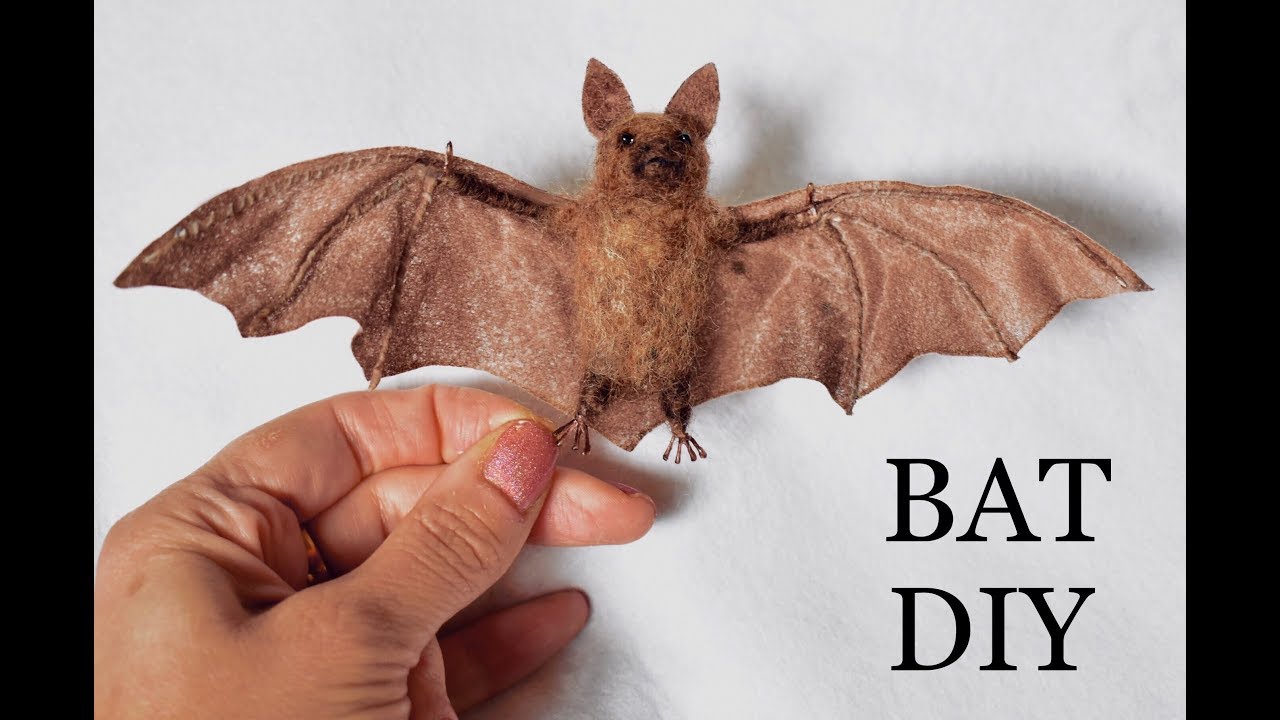 CUTE NEEDLE FELTED BAT TUTORIAL - DIY