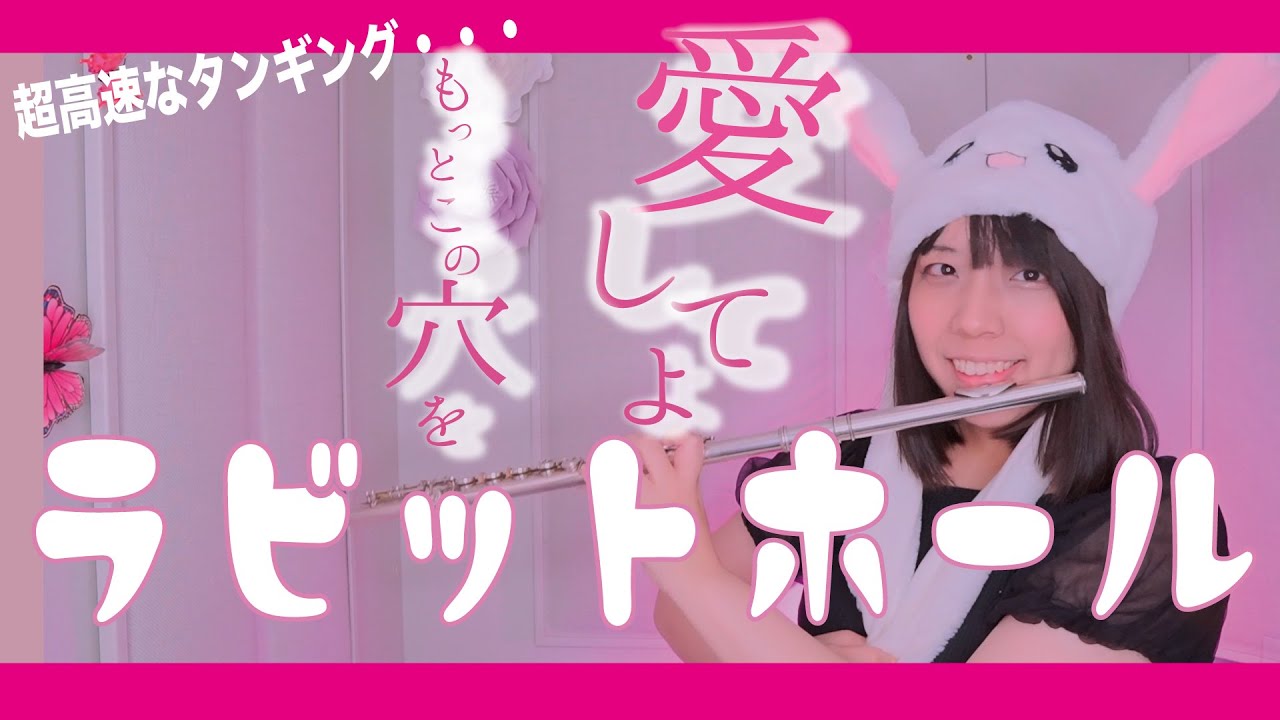【フルート flute】ラビットホール│Rabbit Hole🐰演奏してみた(歌詞付き)超難関曲！タンギングやばい【full Cover by myon】