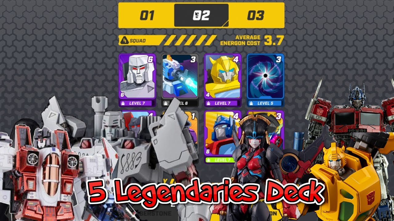 Transformers Tactical Arena  - Very Good 5 Legendaries Deck