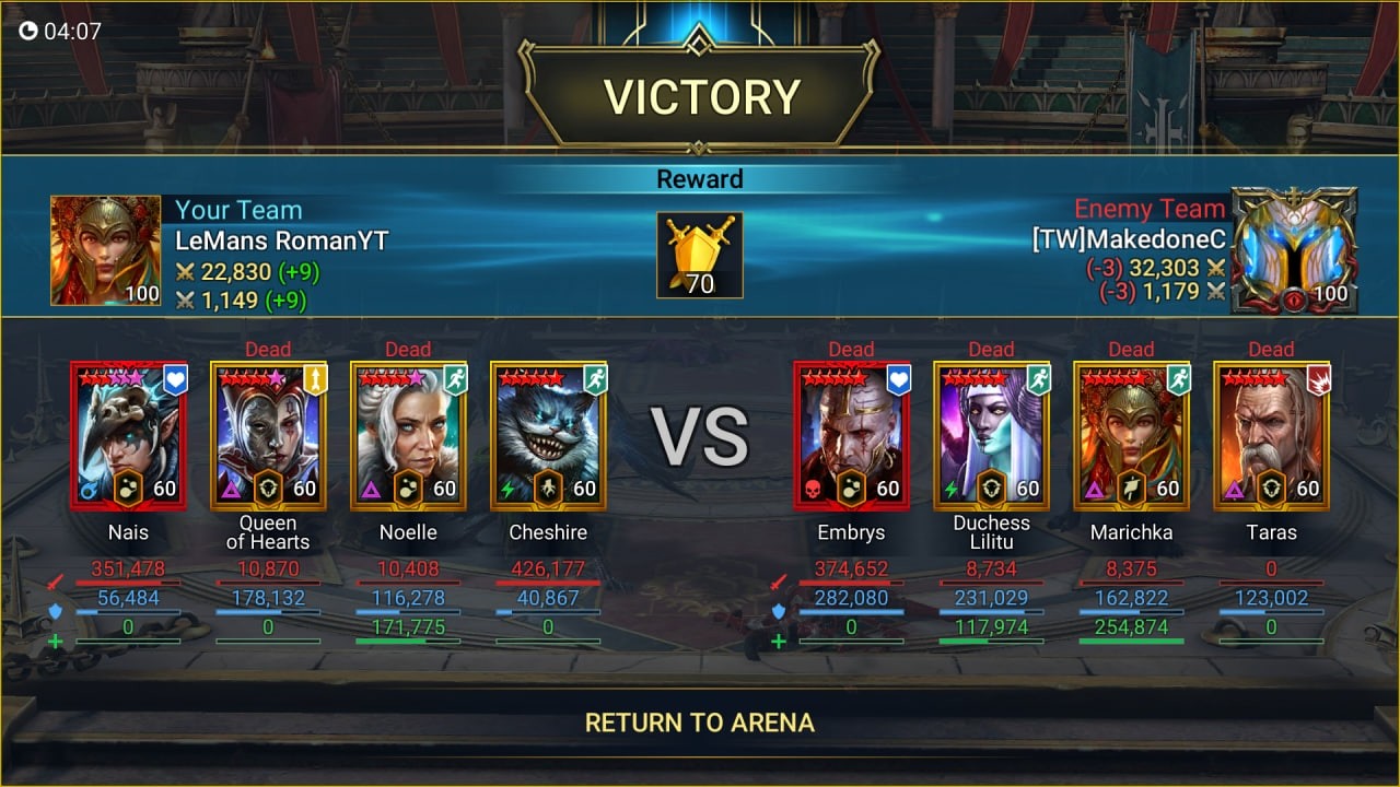 Live Arena Season 9 Day 21