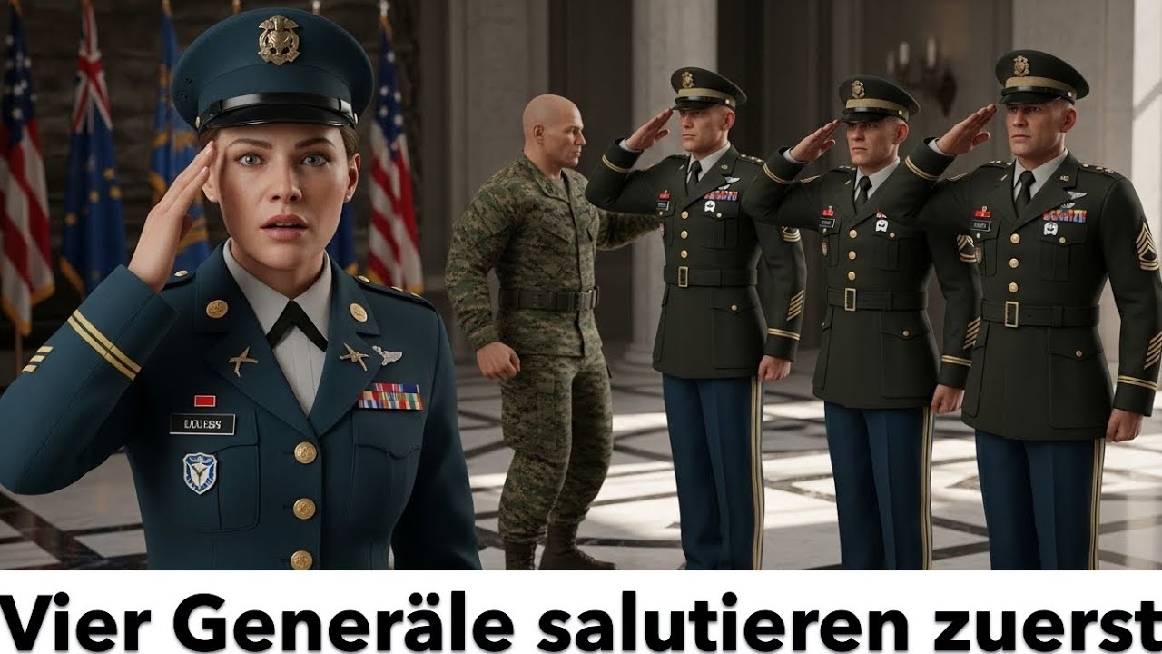 Ein Marine rempelte sie an – dann kamen vier Generäle herein und salutierten ihr zuerst.