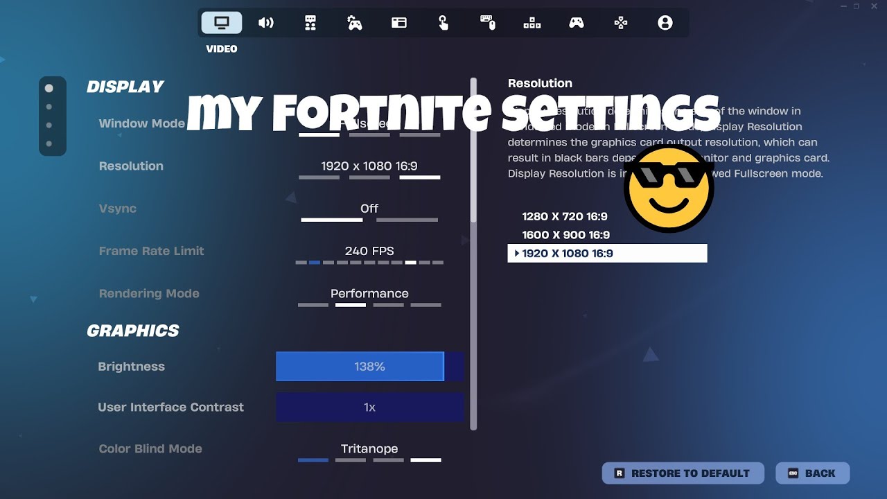 my Fortnite settings 2026!