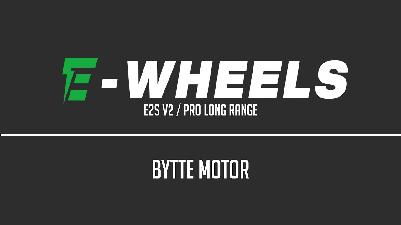 E-wheels - Bytte motor - E2S V2 / Pro Long Range