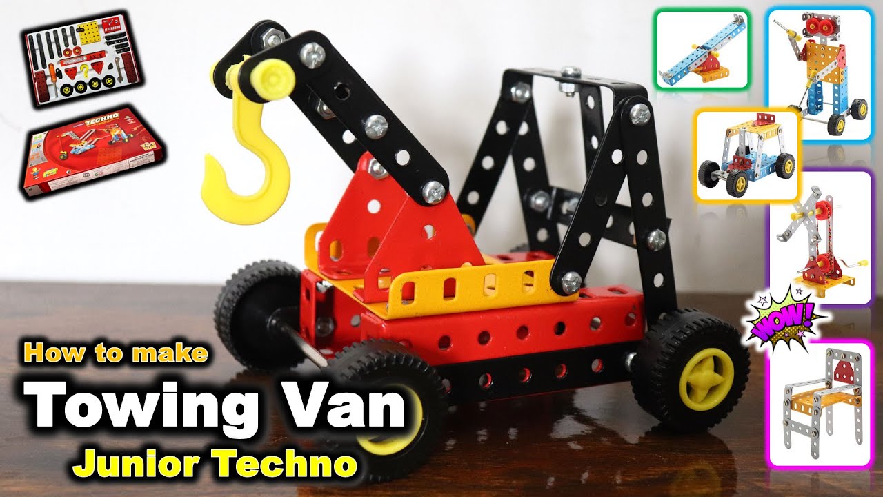 Towing Van Junior Techno | How to make Towing Van | Building Blocks | Construction | Engineering Toy