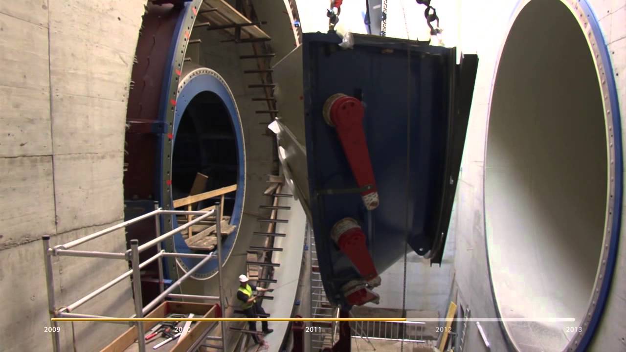 F&uuml;nfte Turbine Iffezheim: Impressionen aus der Bauphase