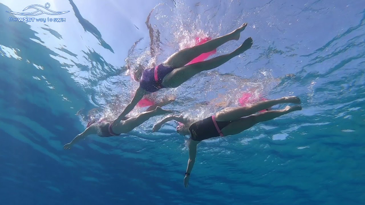 Open water drills - trio drill 6- A classic trio - one in front, two together in the back