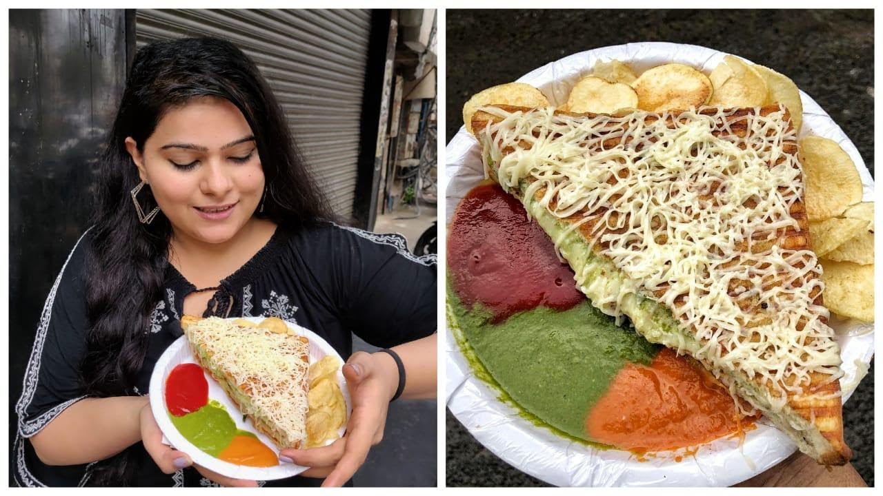Cheese Burst Pizza and Sandwich in Delhi | Best Street Food In Delhi