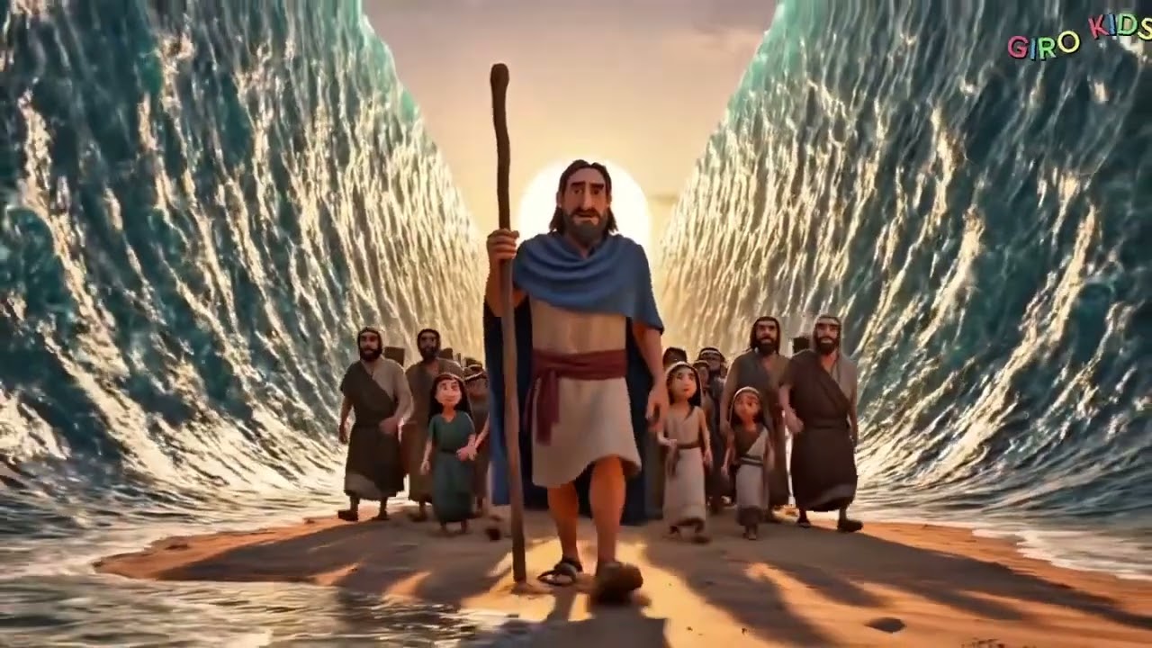 MOISÉS E O MAR VERMELHO 🌊✨ | História Bíblica Infantil Animada